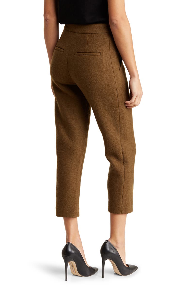 Vince Wool Tapered Stove Pipe Pants, Alternate, color, Vine