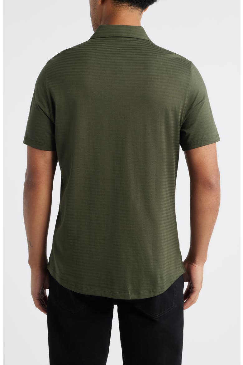 Christopher Short Sleeve Pima Cotton Button-Up Shirt, Alternate, color, OLIVE