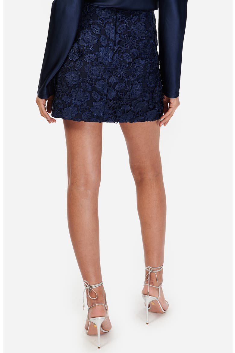 Florcienta Floral Lace Miniskirt, Alternate, color, NAVY
