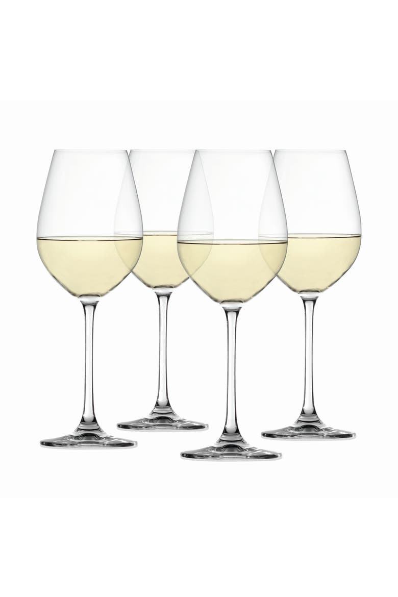 Salute White Wine Glass Set of 4, Main, color, Clear