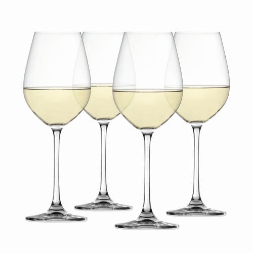 SPIEGELAU Salute White Wine Glass Set of 4 in Clear 