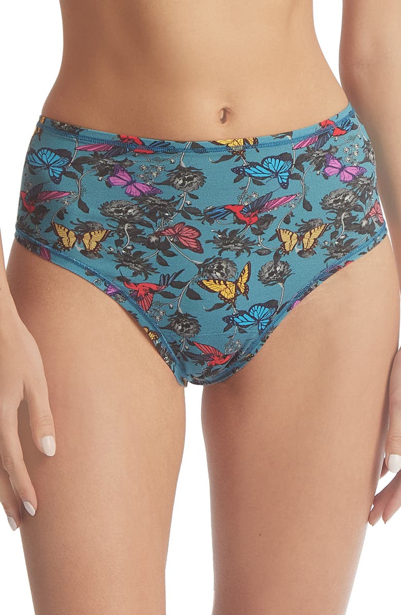 Hanky Panky PlayStretch Print High Waist Thong, Main, color, 