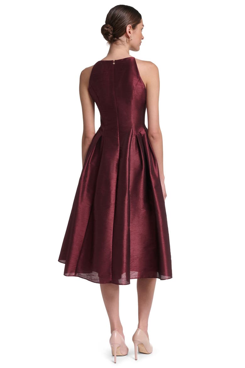 Spaghetti Strap Fit & Flare Midi Dress, Alternate, color, Plum