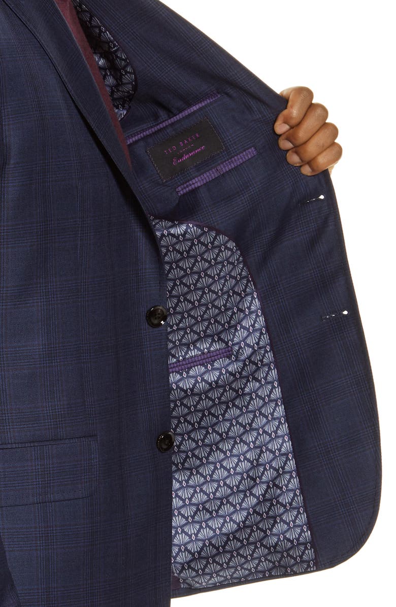 Ted Baker London Jay Trim Fit Plaid Wool Sport Coat, Alternate, color,