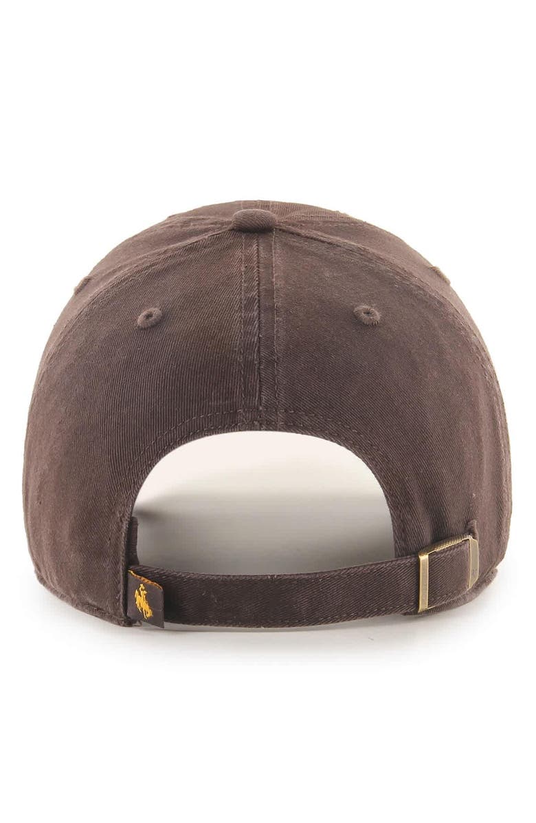 '47 Men's '47 Brown Wyoming Cowboys Script Clean Up Adjustable Hat, Alternate, color, 