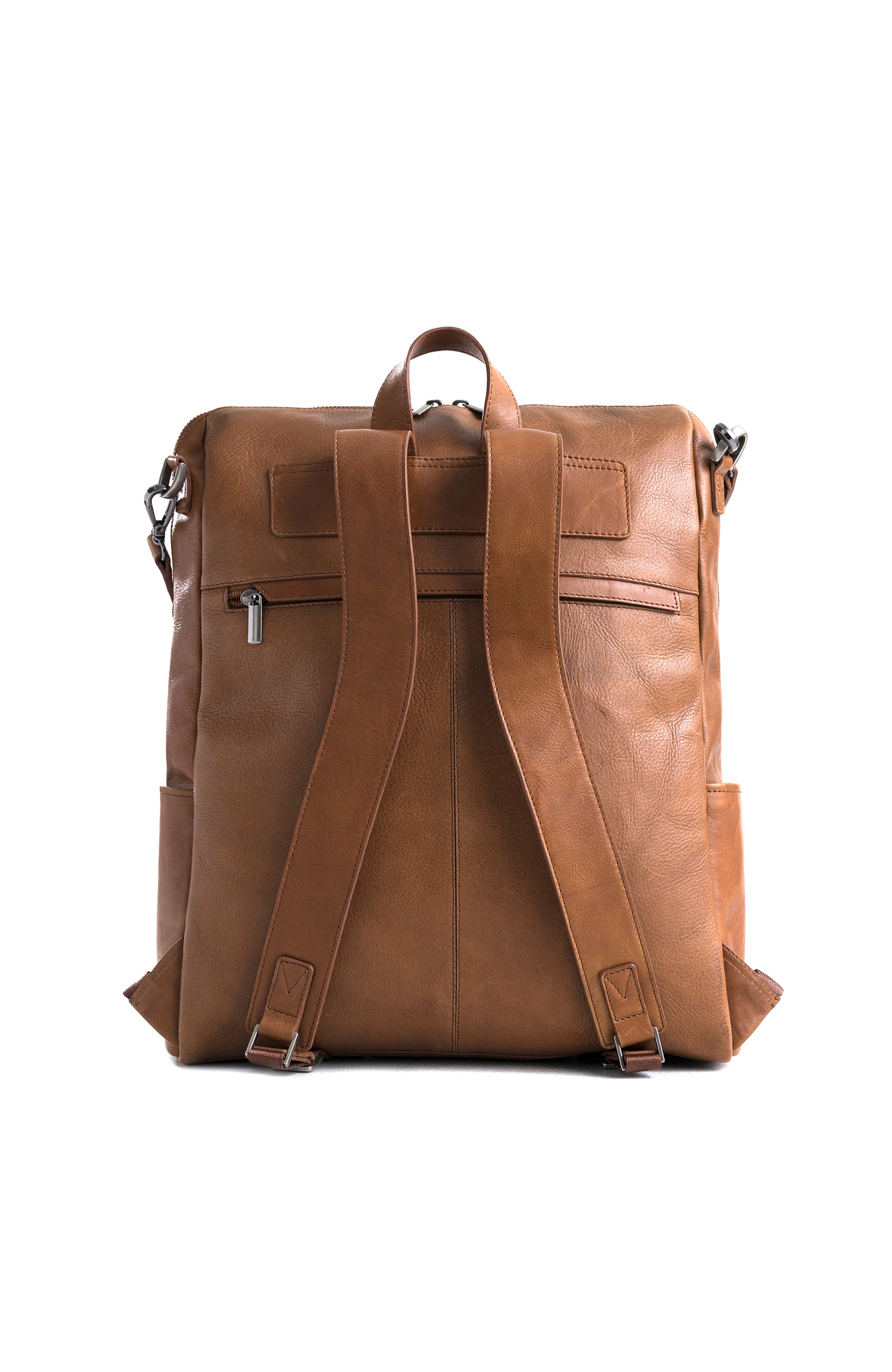 Saba Top Grain Leather Mini Backpack Shoulder Bag Purse, Alternate, color, Brown