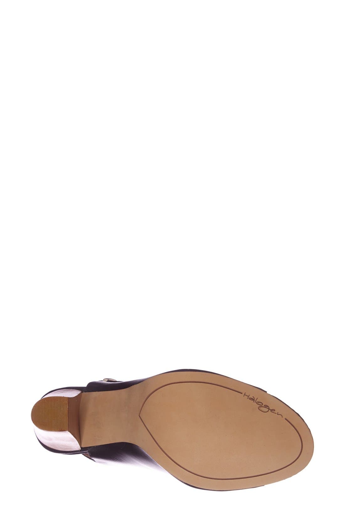 Halogen 'Sasha' Leather Sandal, Alternate, color, BLACK