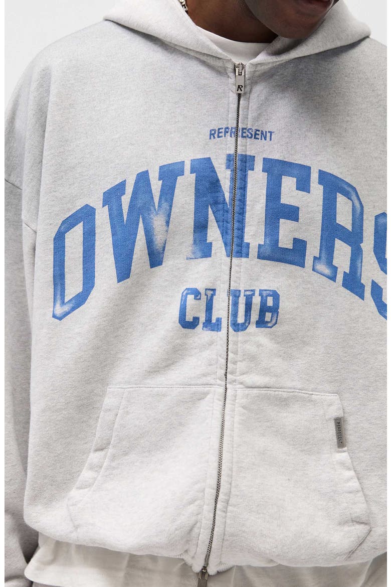 Owners Club Zip Hoodie, Alternate, color, SPRAYED ICE GREY MARL