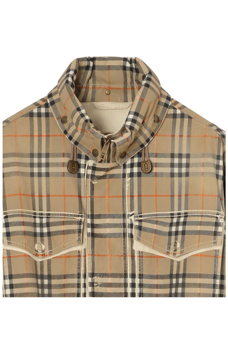 Lancaster Gradient Check Oversize Tropical Gabardine Parka, Alternate, color, TAUPE