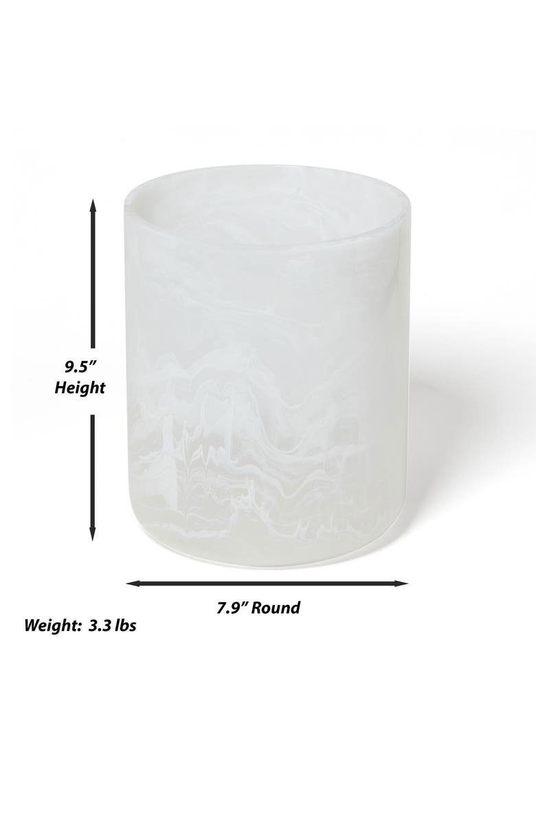 ROSELLI TRADING COMPANY Clouds Trash Can, Alternate, color, White