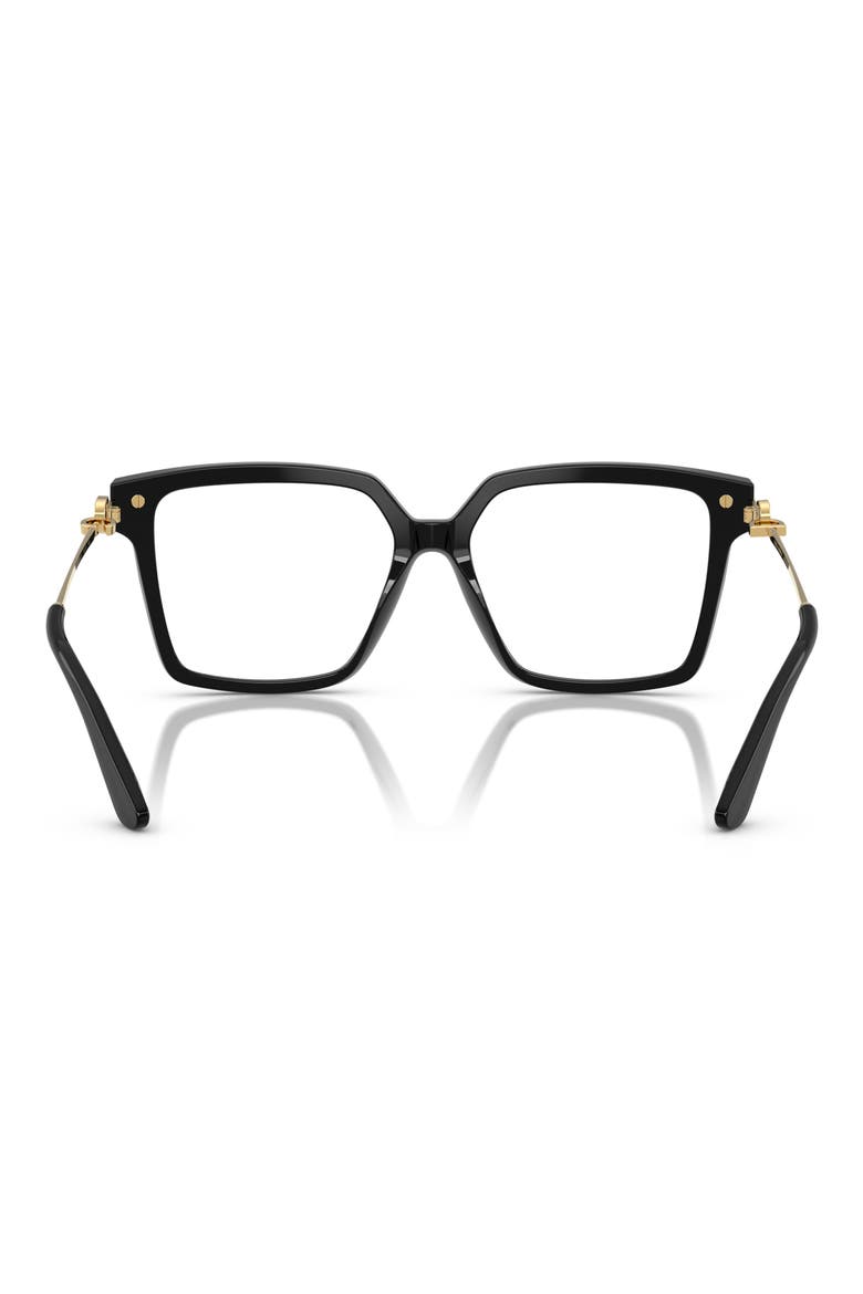 56mm Square Optical Glasses, Alternate, color, BLACK