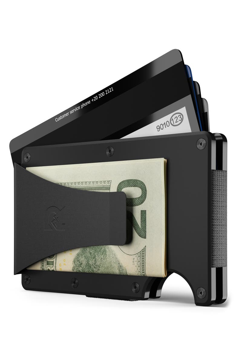 Titanium Money Clip Card Case, Alternate, color, BLACK/ TITANIUM