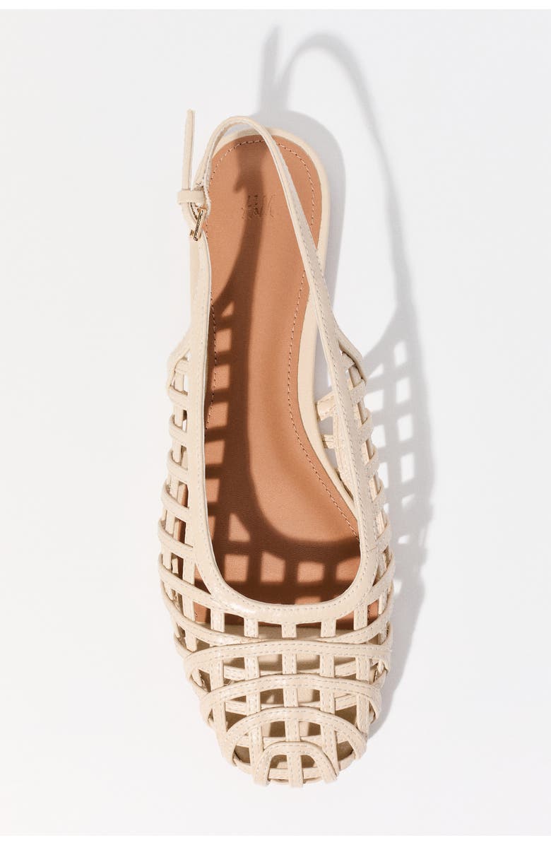 H&M Braided-look Slingbacks, Alternate, color, Light Beige