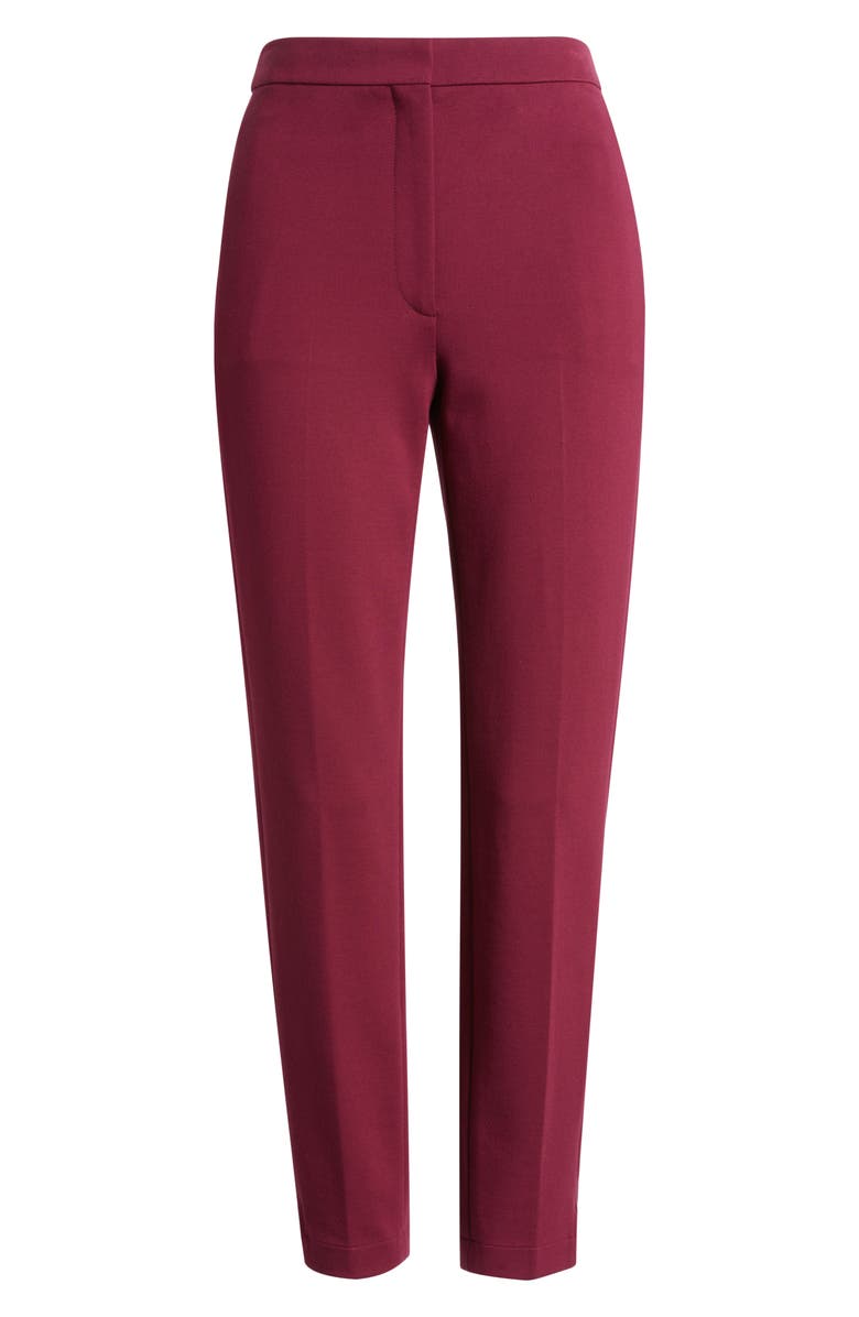 Theory High Waist Tapered Pants, Alternate, color, Berry