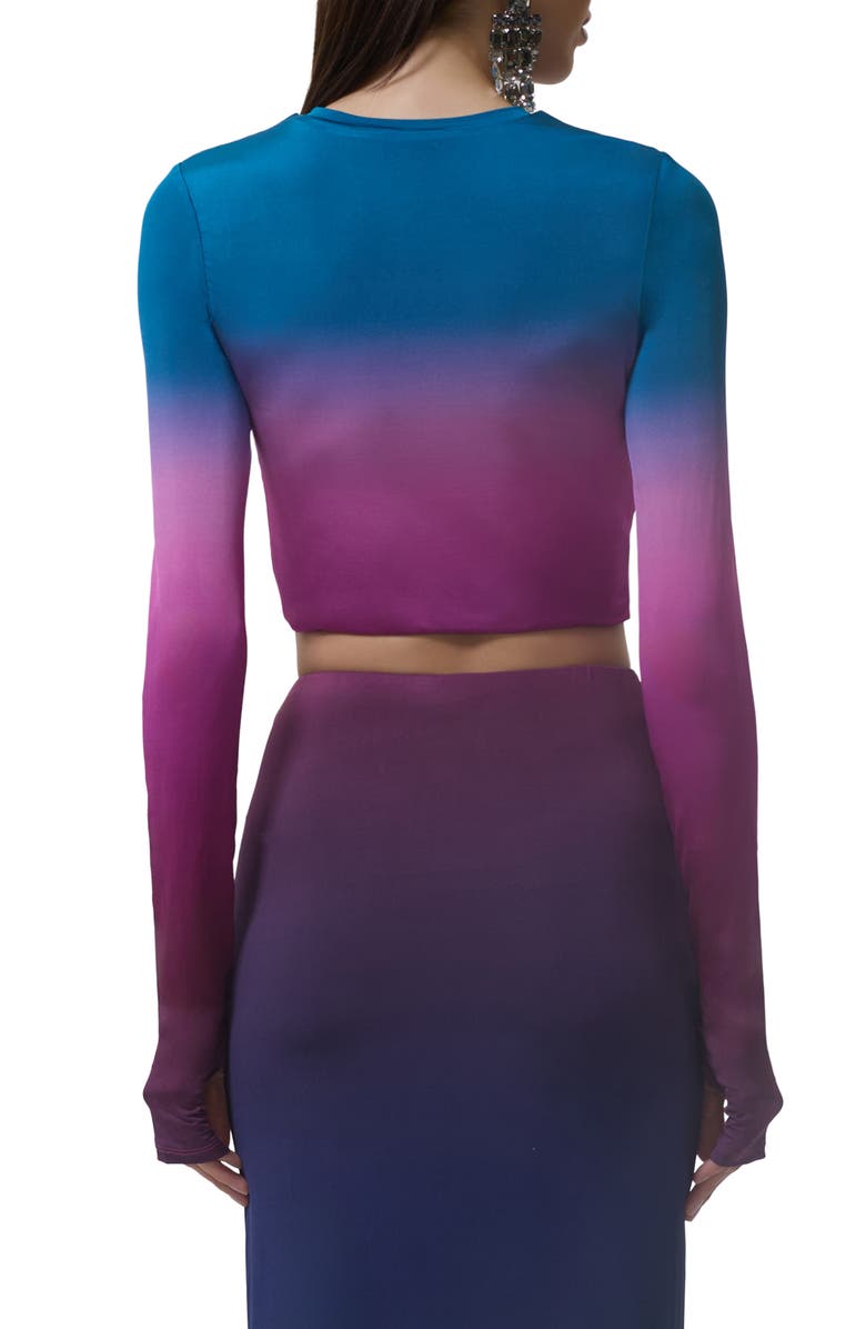AFRM Freja Ombré Crop Top, Alternate, color, Midnight Ombre