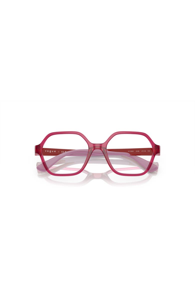 Vogue Eyewear 45mm Irregular optical glasses, Alternate, color, Pink