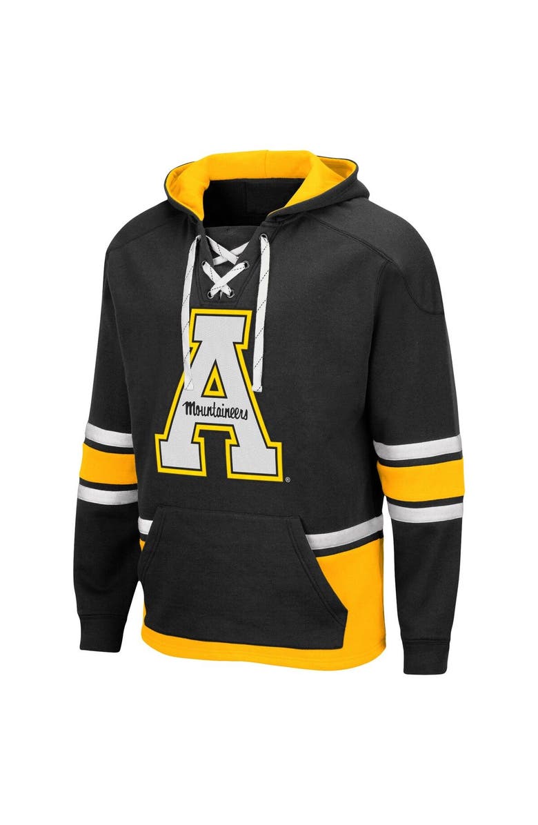 COLOSSEUM Men's Colosseum Black Appalachian State Mountaineers Lace Up 3.0 Pullover Hoodie, Alternate, color, 