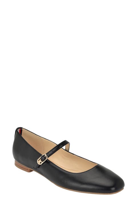 Savoyn Faux Leather Mary Jane Flat
