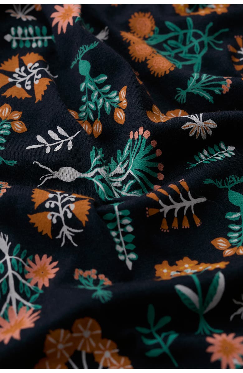 Seasalt Cornwall Appletree Floral Keyhole T-Shirt, Alternate, color, Apothecary Plants Inkwell