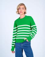 Kettlewell Long Sleeve Boxy Stripe Crew Sweater