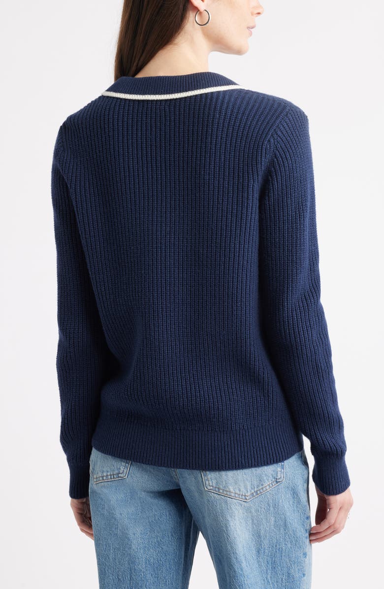 Johnny Collar Cotton & Wool Sweater