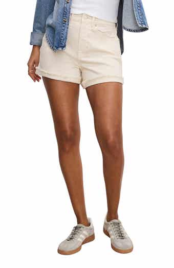 Good American Good '90s Frayed Cuffed Denim Shorts