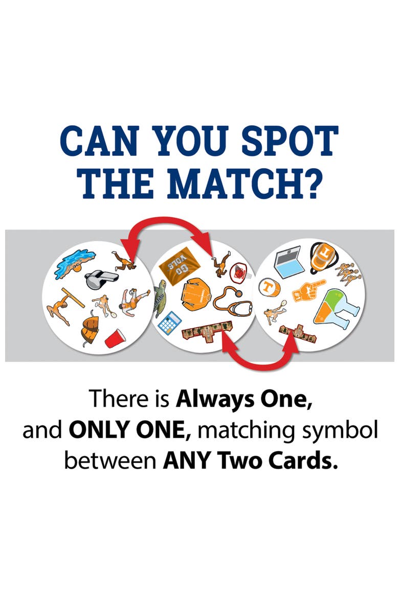 Tennessee Volunteers Spot It! Card Game, Alternate, color, Multicolor