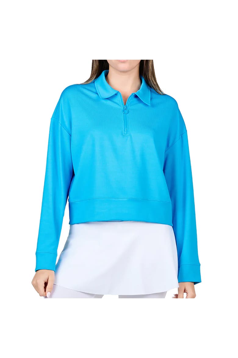 Staples Quarter-Zip Womens Golf Pullover, Main, color, Electric Blue