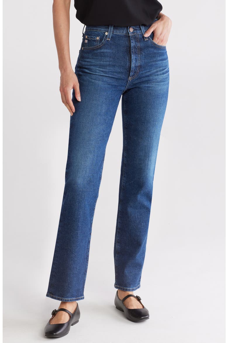 Alexxis Vintage High Waist Straight Jeans, Main, color, 8 YEARS RESTORATION