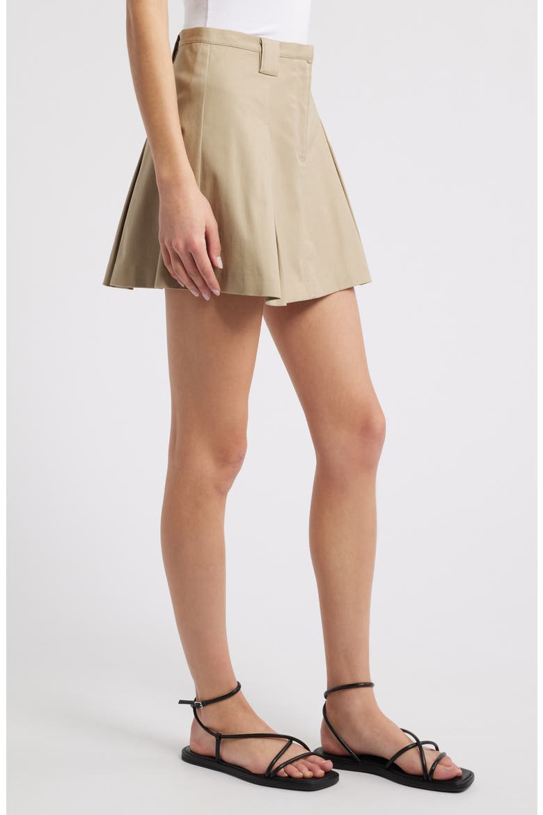 Alfie Pleated A-Line Mini Skort, Alternate, color, TAUPE