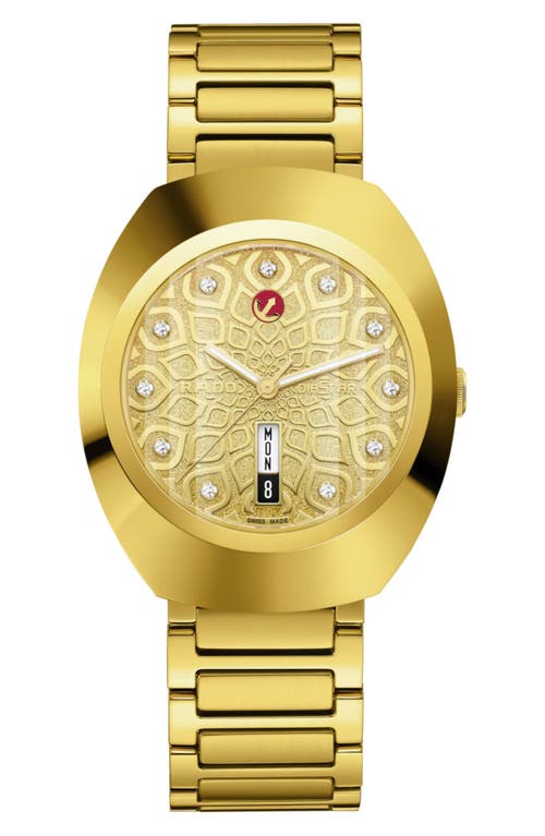 RADO DiaStar Original Automatic Bracelet Watch, 38mm in Gold at Nordstrom