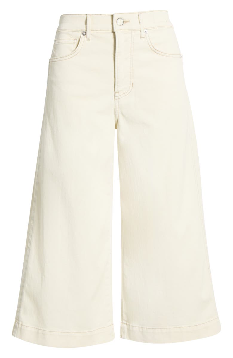 Veronica Beard Marlowe High Waist Culotte Jeans, Main, color, Ecru