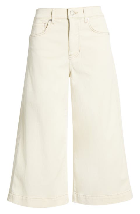 Marlowe High Waist Culotte Jeans (Ecru)