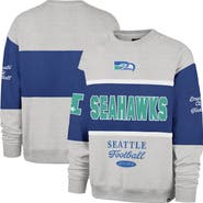 '47 Men's '47 Royal/Heather Gray Seattle Seahawks Blockfield Maximalist Sweatshirt