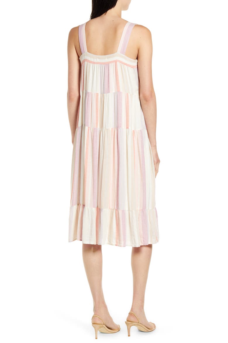 Amaya Sleeveless Tiered Sundress, Alternate, color, AMADORA STRIPE
