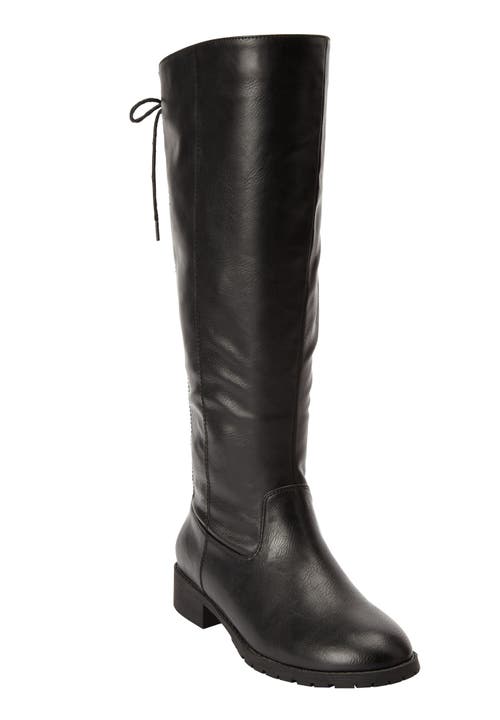 Comfortview The Charleston Tall Wide Calf Boot In Black