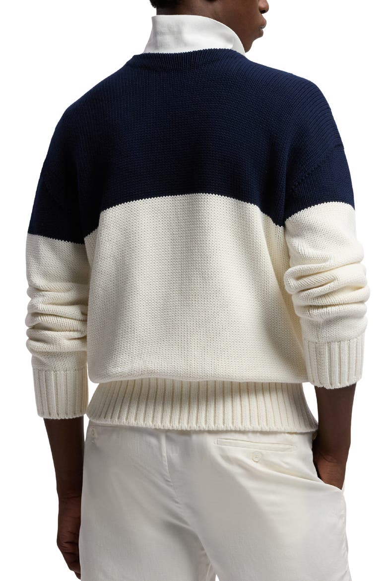Relaxed Fit Color-Blocked Sweater, Alternate, color, CLASSIC CHAIRMAN NAVY