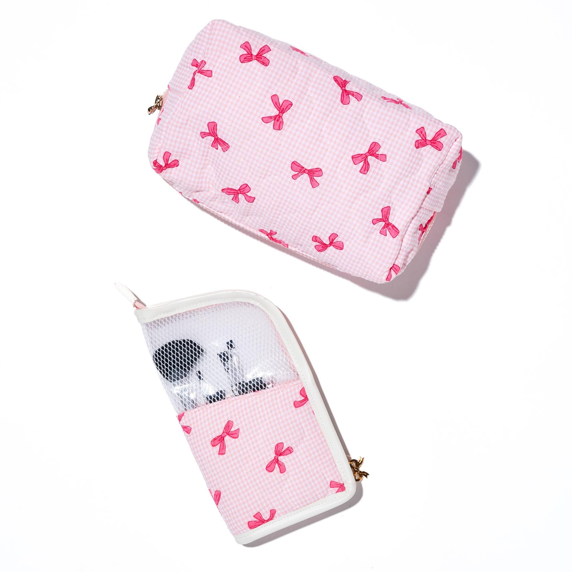 URBAN EXPRESSIONS HANDBAGS Makeup MVP Brush Holder, Alternate, color, Pink Bow