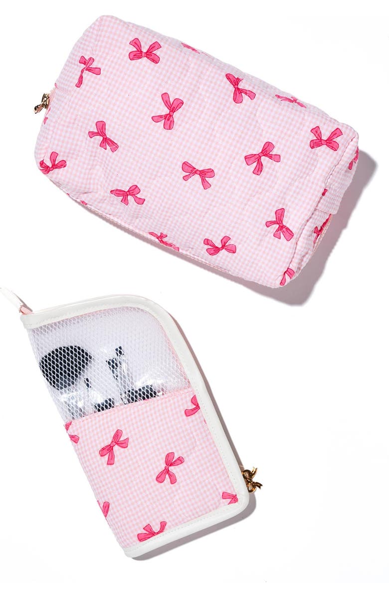 URBAN EXPRESSIONS HANDBAGS Makeup MVP Brush Holder, Alternate, color, Pink Bow