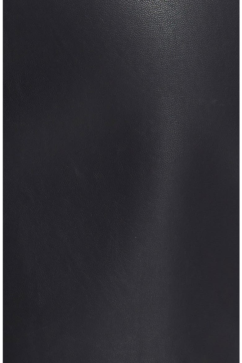 'Katia' Faux Leather Strapless Sheath Dress, Alternate, color, BLACK