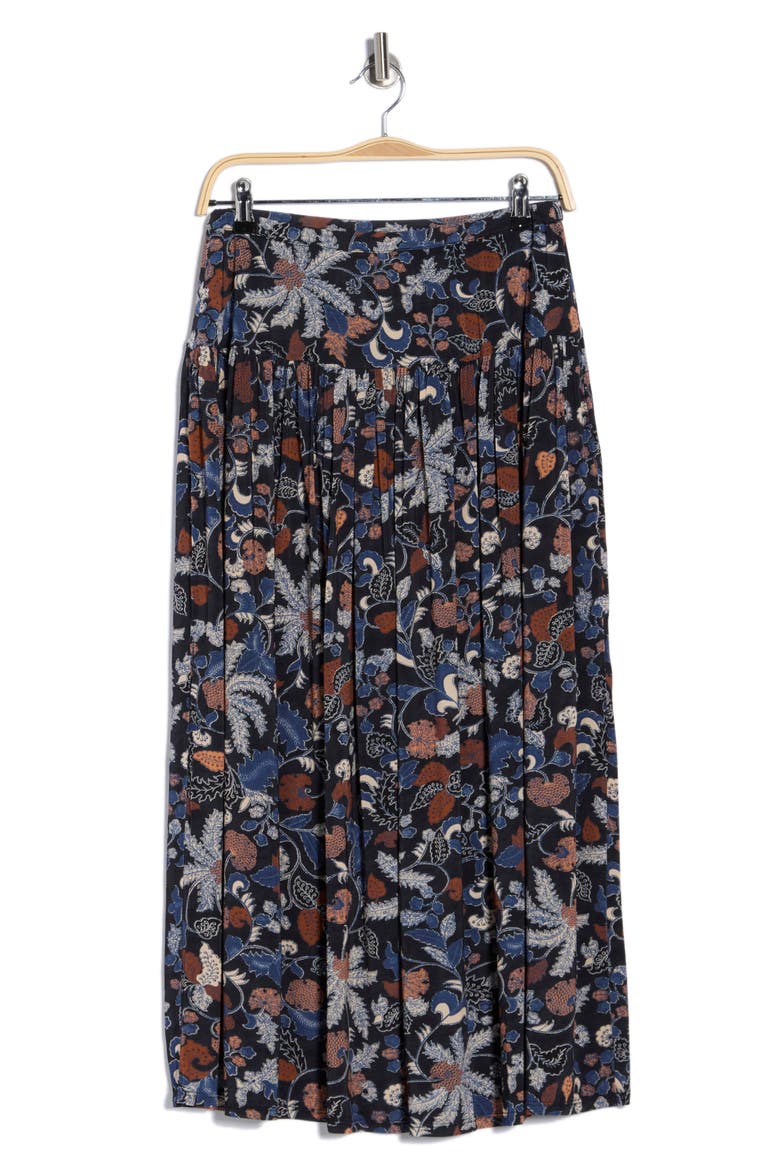 Blanche Pull-On Midi Skirt, Alternate, color, MOONLIGHT FLORAL