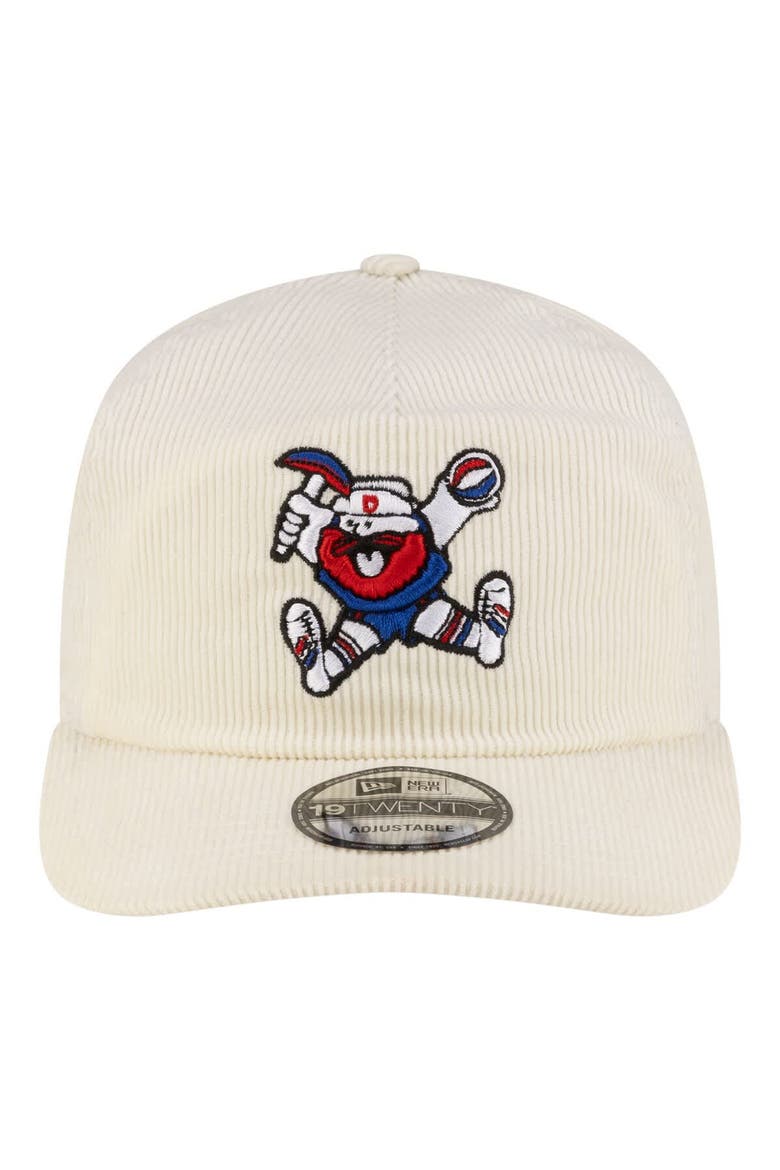 Men's New Era  White Denver Nuggets 19TWENTY 80s Chrome Corduroy Adjustable Hat, Alternate, color, White