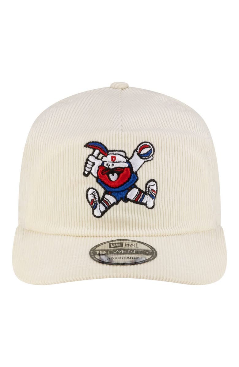 New Era Men's New Era White Denver Nuggets 19TWENTY 80s Chrome Corduroy Adjustable Hat, Alternate, color, White