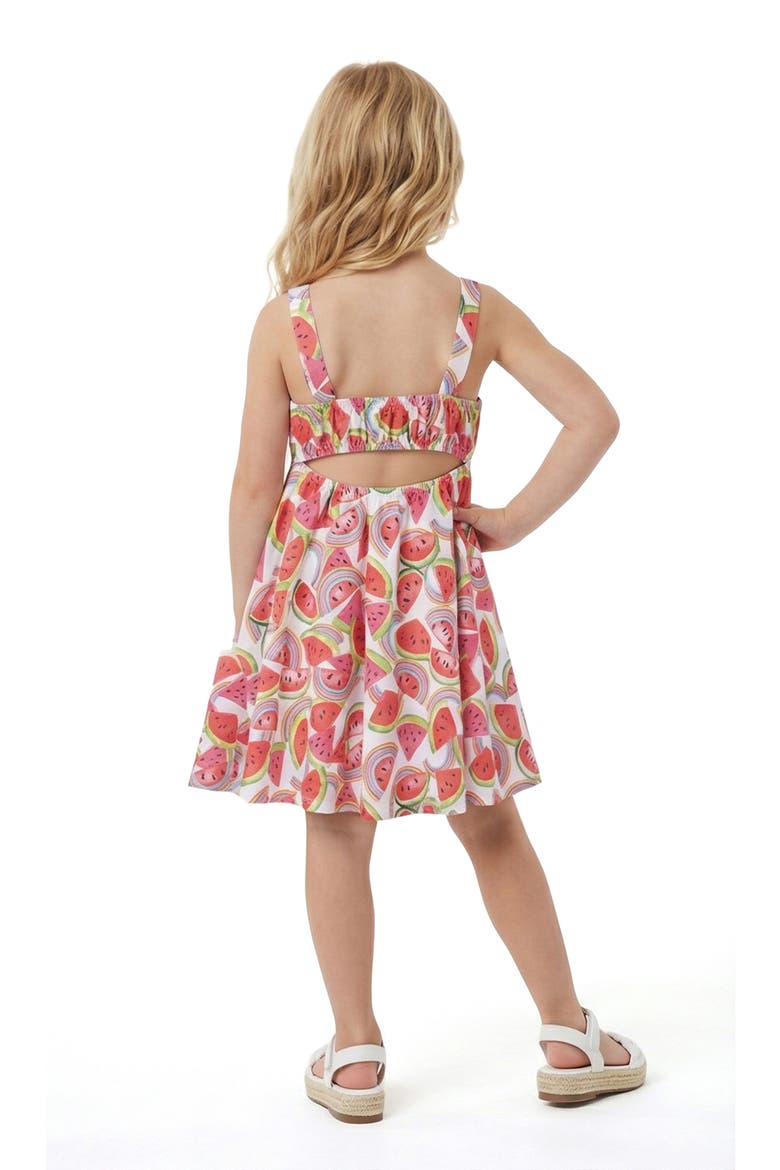 Kids' Printed Jersey Dress, Alternate, color, WHITE WATERMELON