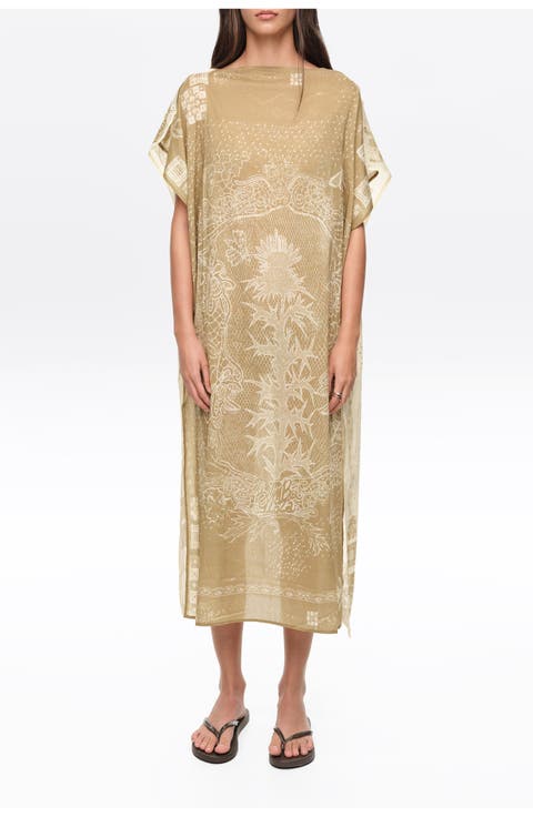 Square Scarf Midi Dress