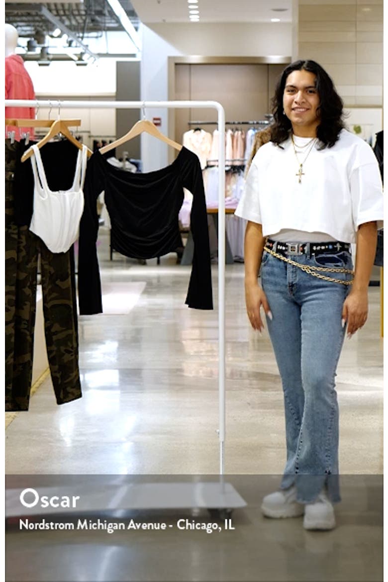 Corey Off-the-Shoulder Long Sleeve Top video