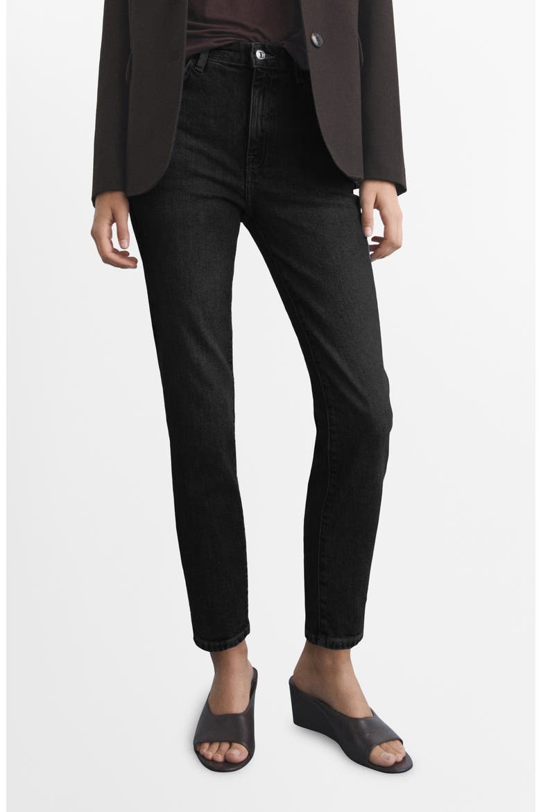 Claudia Crop Slim Fit Jeans, Main, color, BLACK DENIM