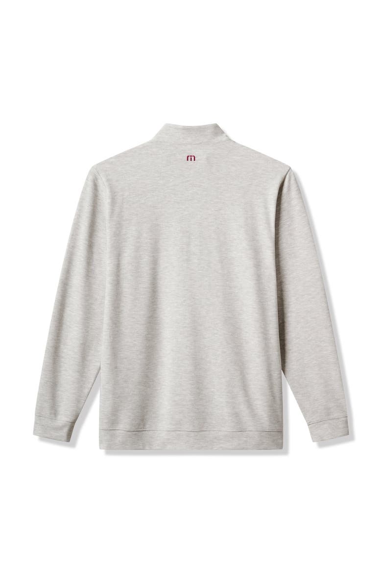 Men's TravisMathew Heather Gray Texas A&M Aggies Cloud Home Game Quarter-Zip Tri-Blend Pullover, Alternate, color, Heather Gray