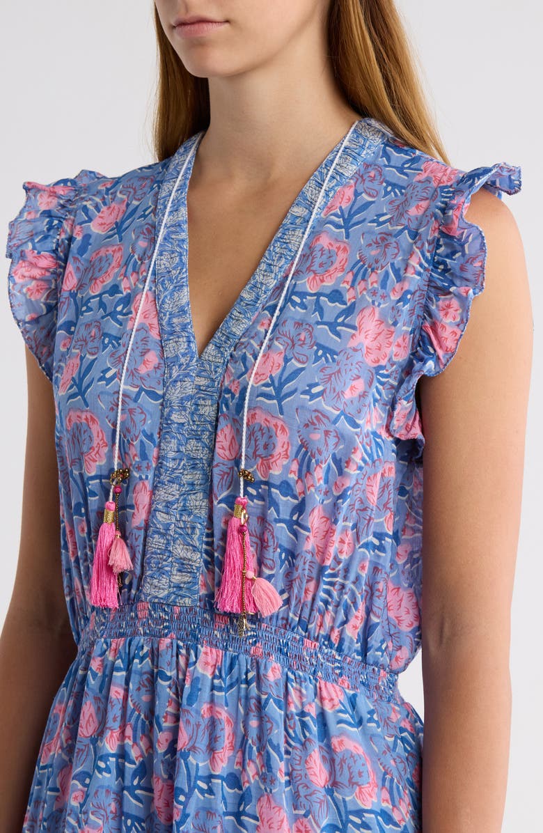 ALICIA BELL Olivia Ruffle Cotton & Silk Cover-Up Sundress, Alternate, color,