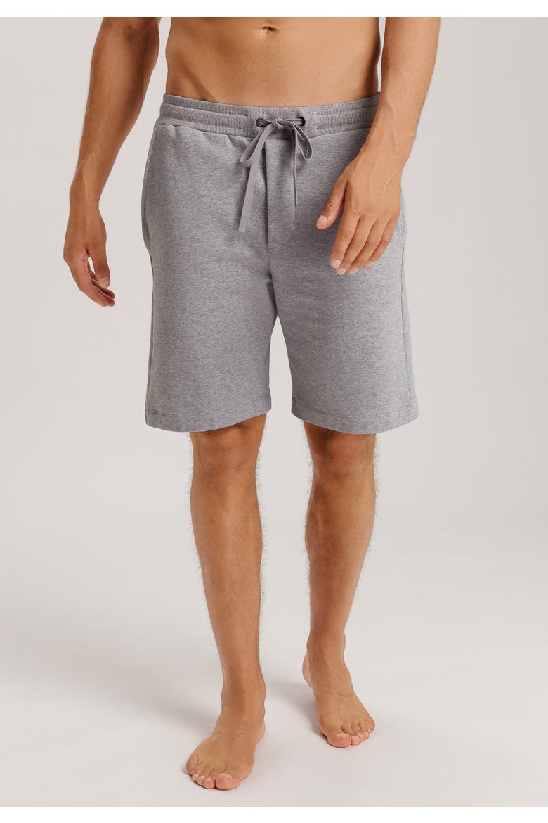 Natural Living Organic Cotton Drawstring Shorts, Alternate, color, Grey Melange